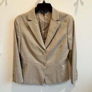 Brooks Brother Khaki Wool Blazer Jacket Office Coat Suit Size 6